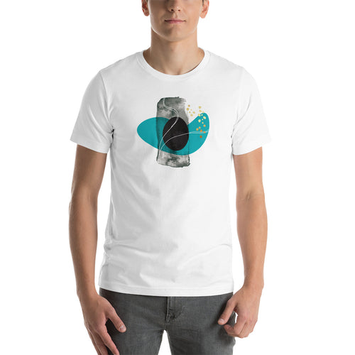 White / XS Composition Abstract Art Pattern Unisex T-Shirt by Design Express