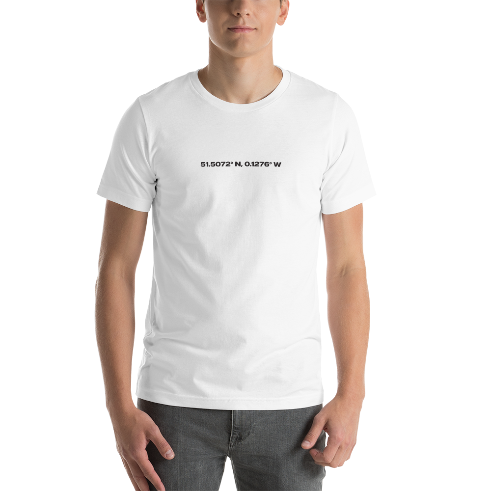 XS London Back Unisex White T-Shirt by Design Express