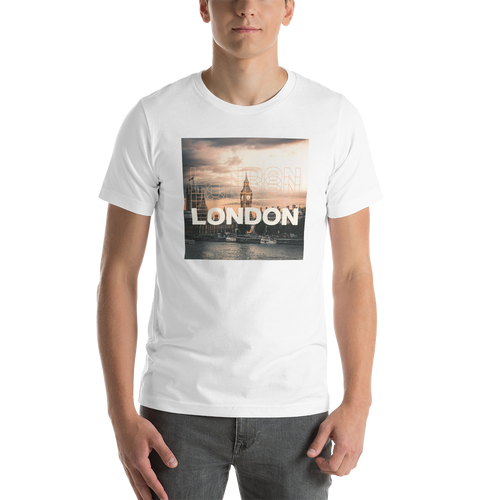 White / XS London Square Unisex White T-Shirt by Design Express