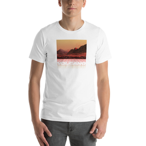 White / XS Volcano Front Short-Sleeve Unisex T-Shirt by Design Express