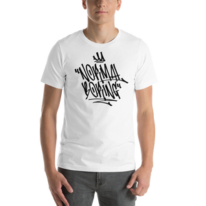 XS Normal is Boring Graffiti (motivation) Short-Sleeve Unisex White T-Shirt by Design Express