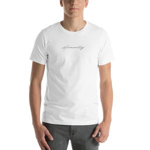 White / XS Humanity Back Short-Sleeve Unisex T-Shirt by Design Express