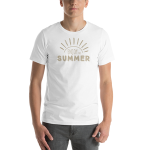 White / XS Enjoy the Summer Short-Sleeve Unisex T-Shirt by Design Express