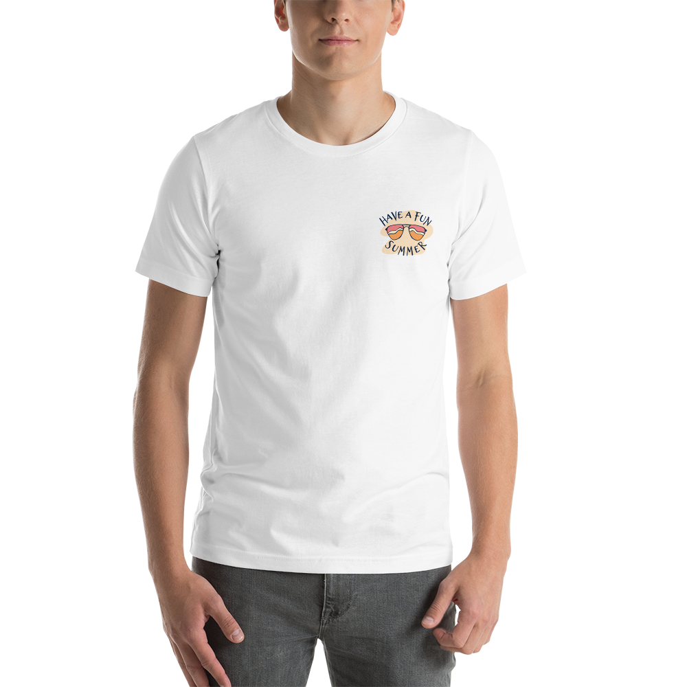 White / XS Have a Fun Summer Short-Sleeve Unisex T-Shirt by Design Express