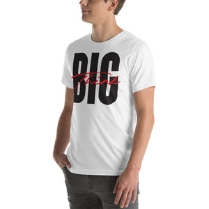 Think BIG (Bold Condensed) Short-Sleeve Unisex White T-Shirt by Design Express