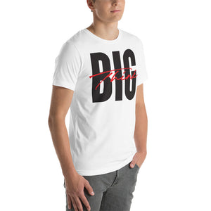 Think BIG (Bold Condensed) Short-Sleeve Unisex White T-Shirt by Design Express