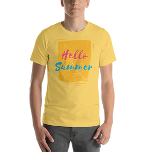 Yellow / S Hello Summer Short-Sleeve Unisex T-Shirt by Design Express