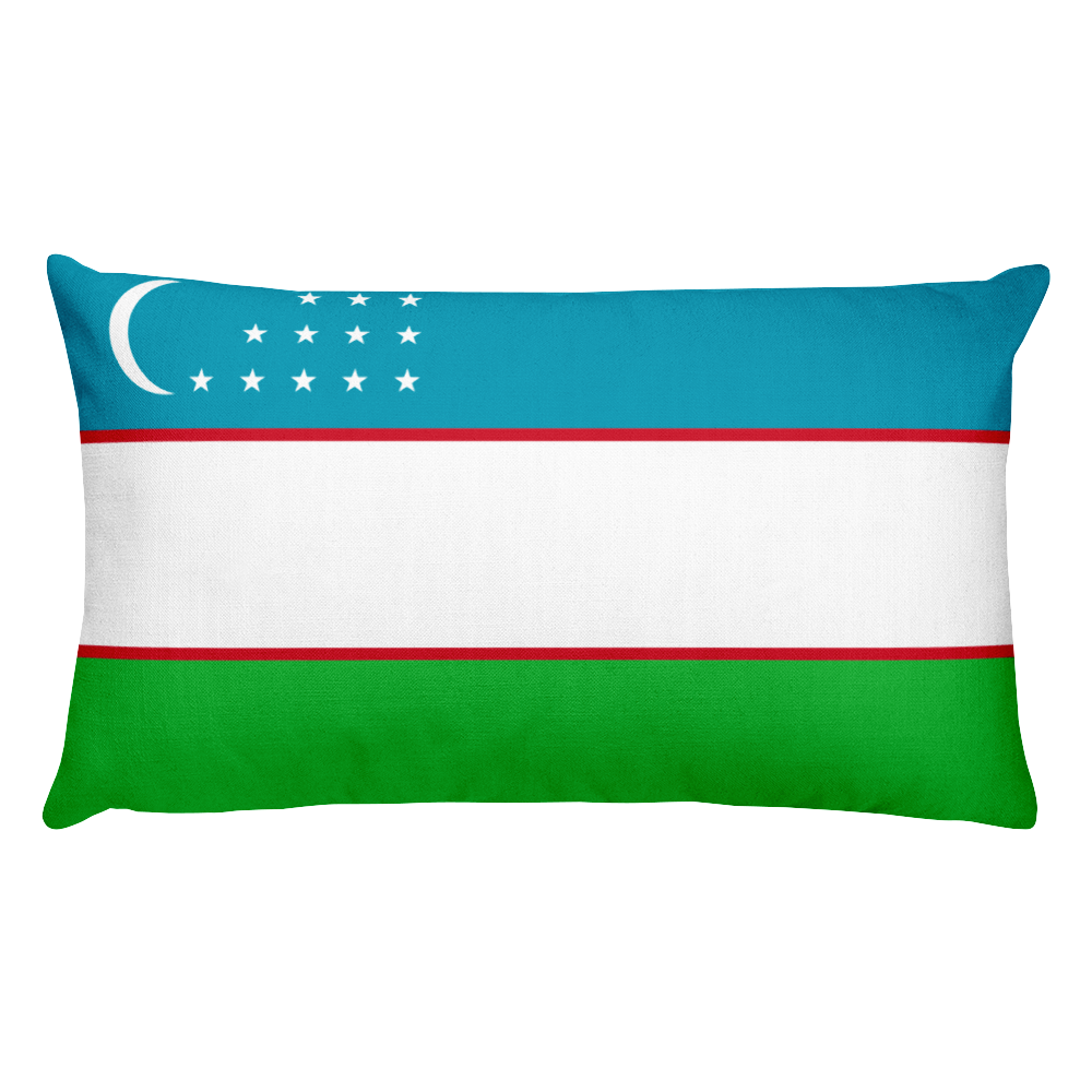 Default Title Uzbekistan Flag Allover Print Rectangular Pillow Home by Design Express