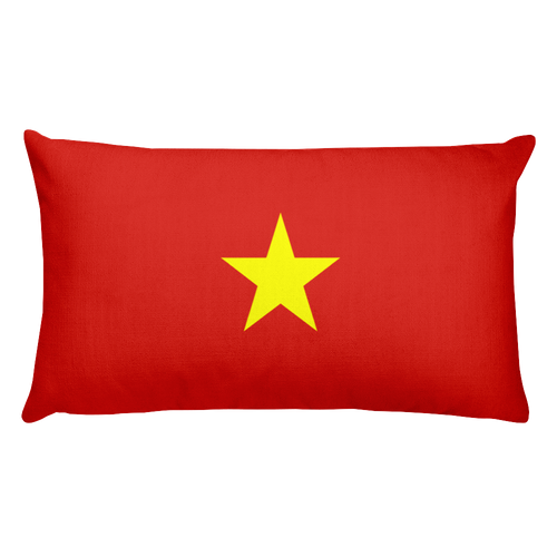 Default Title Vietnam Flag Allover Print Rectangular Pillow Home by Design Express