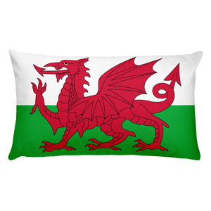 Default Title Wales Flag Allover Print Rectangular Pillow Home by Design Express