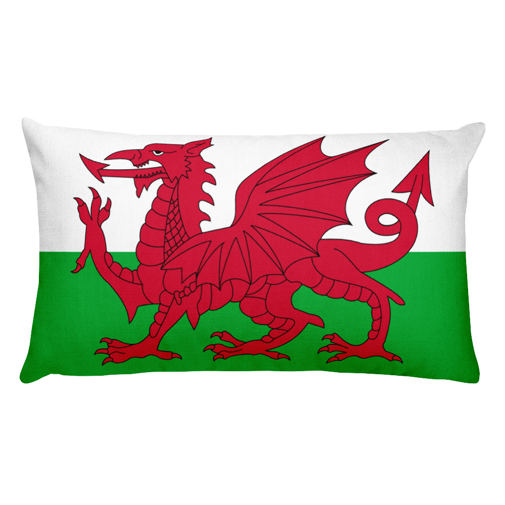 Default Title Wales Flag Allover Print Rectangular Pillow Home by Design Express