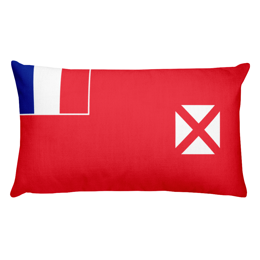 Default Title Wallis and Futuna Flag Allover Print Rectangular Pillow Home by Design Express