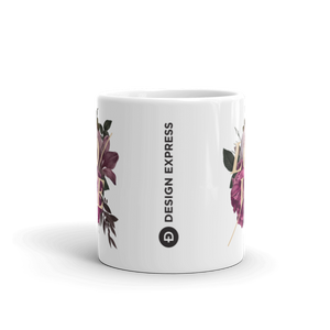 Love Flower White Glossy Mug by Design Express