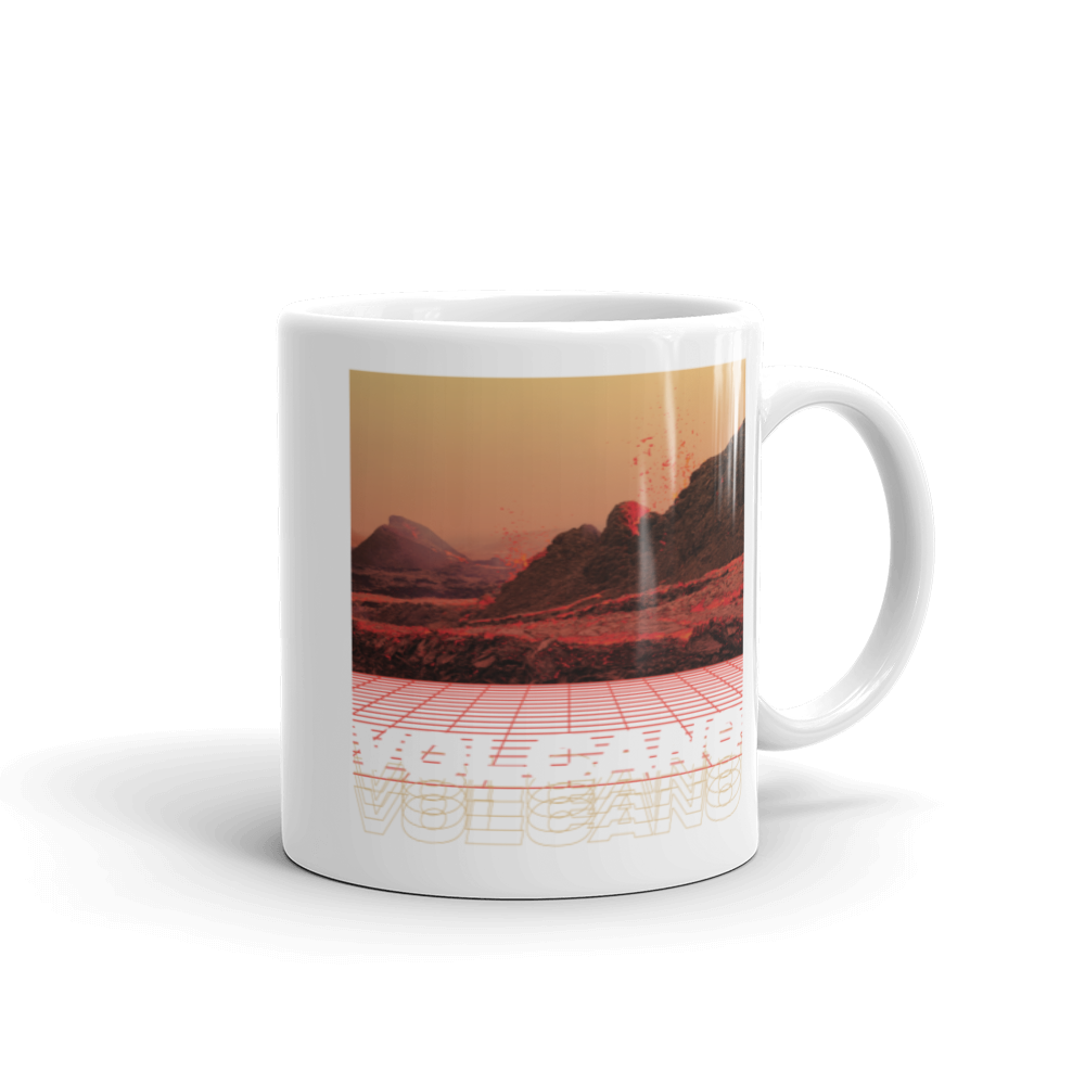 Default Title Volcano White Glossy Mug by Design Express
