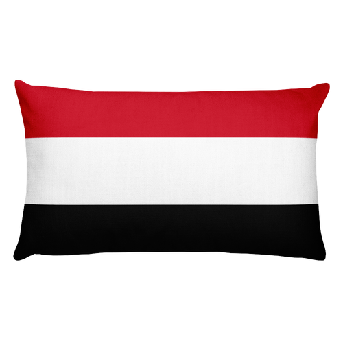 Default Title Yemen Flag Allover Print Rectangular Pillow Home by Design Express