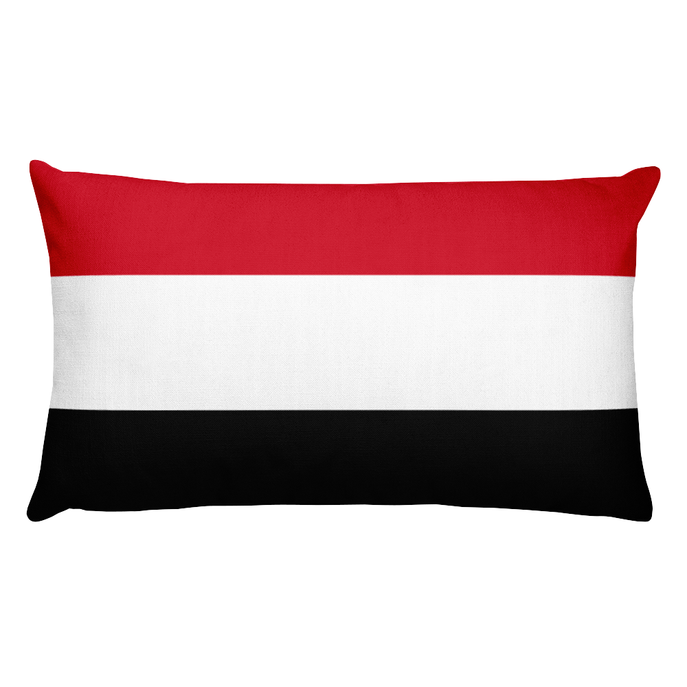 Default Title Yemen Flag Allover Print Rectangular Pillow Home by Design Express