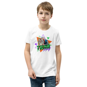 White / S Tiger King Youth T-Shirt by Design Express