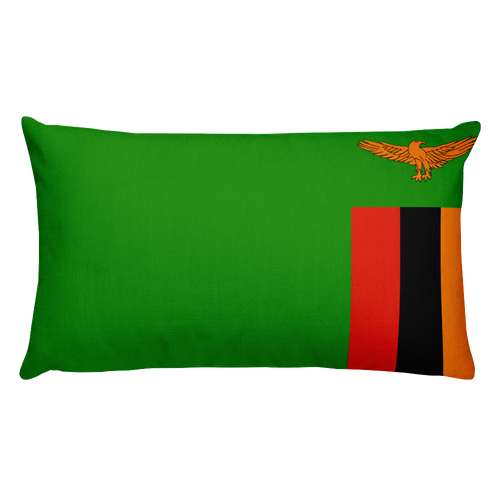 Default Title Zambia Flag Allover Print Rectangular Pillow Home by Design Express