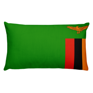 Default Title Zambia Flag Allover Print Rectangular Pillow Home by Design Express