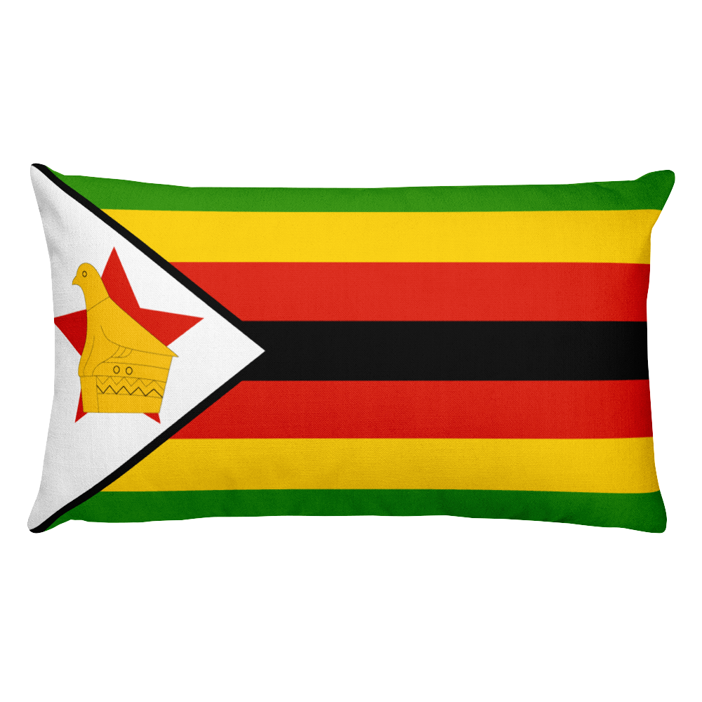 Default Title Zimbabwe Flag Allover Print Rectangular Pillow Home by Design Express